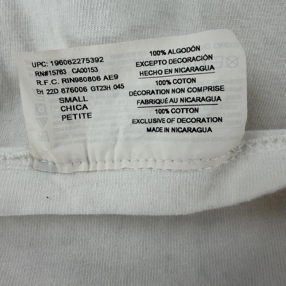 Champion Shirt Mens Small White Embroidered Logo Graphic Tee T-Shirt Tagless - Picture 9 of 11